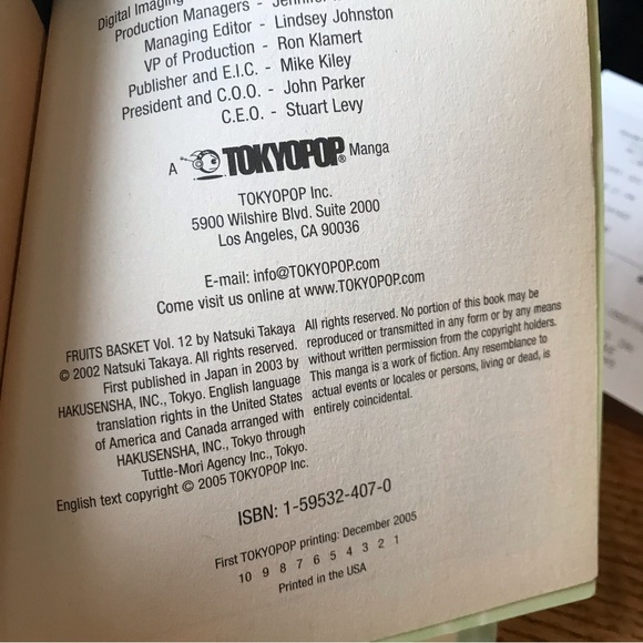 Fruits basket manga volumes 10 & 12 tokyopop English 2005 - Picture 8 of 8